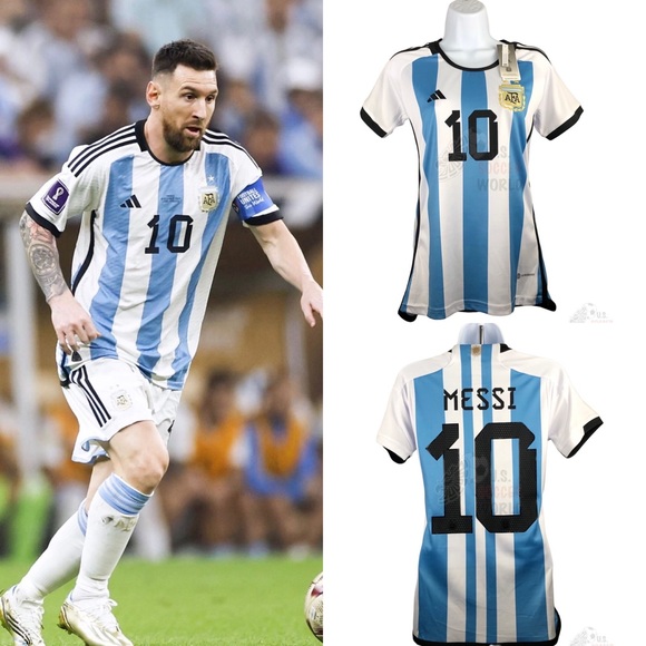 New 2023 ARGENTINA Women's HOME Soccer Jersey Messi #10 - Picture 1 of 11